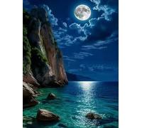 Puzzle 700 Piezas Adultos Arte, Rompecabezas Entretenimiento Creativo, Diversión DIY, Puzzles Clásicos para Adultos, Colorido y con Paisajes nocturnos Marinos-Motivo