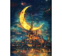 Puzzle 700 Piezas Adultos,Ciudad de la Luna Puzzles para Adultos y Niños,Diversión Juguete Educativo Puzzle,Rompecabezas de Impresión de Alta Definición