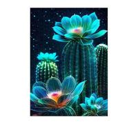 Puzzle 700 Piezas Adultos Flor Cactus, Rompecabezas Imposable Entretenimiento Creativo Diversión, Puzzles Adultos 700 Piezas 52 x 38 cm