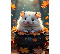 Puzzle 700 Piezas Adultos Hámster Hoja Arce, Desarrolla la Concentraciòn y la Logica Desafío de Entretenimiento para la Mente, Puzzles 700 Piezas 52 x 38 cm