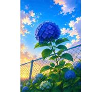 Puzzle 700 Piezas Adultos Hortensia Azul, Rompecabezas Adultos 52x38 cm, Imposible, Difícil, Desafiante, Adecuado para Adultos y para la Decoración del Hogar
