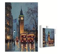 Puzzle 700 Piezas Adultos Londres & Vista de Calle, Rompecabezas con Letras Traseras y Póster, Pasatiempo Antiestrés, Decoración de Pared, Regalo Decorar Mujer Hombre 52 x 38 cm (14 Años +) P3#970
