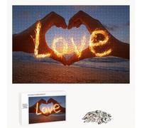 Puzzle 700 Piezas Adultos Parejas & Océano, Rompecabezas con Letras Traseras y Póster, Pasatiempo Antiestrés, Decoración de Pared, Regalo Decorar Mujer Hombre 52 x 38 cm (14 Años +) P3#636