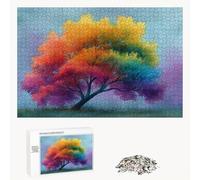 Puzzle 700 Piezas Adultos Vistoso & Árbol de la Vida, Rompecabezas con Letras Traseras y Póster, Pasatiempo Antiestrés, Decoración de Pared, Regalo Decorar Mujer Hombre 52 x 38 cm (14 Años +) P3#291