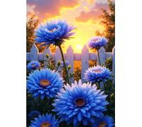 Puzzle 700 Piezas Amanecer Flores, 52x38 cm, Rompecabezas Imposible, Ejercita Paciencia y Concentración, Puzzle de 700 Piezas para Adultos