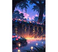 Puzzle 700 Piezas Árbol Río Flor Puzzle, Desarrolla la Logica y la Observaciòn, Ejercita Paciencia Puzzles Adultos 700 Piezas 52 x 38 cm