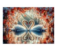 Puzzle 700 Piezas, El Lago de los cisnes del Amor Puzzles para Adultos,Rompecabezas de Adultos, Juguetes de Regalo Entretenimento Puzzle, Juego de Rompecabezas