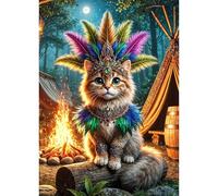 Puzzle 700 Piezas, Gato Indio Puzzles para Adultos,Rompecabezas de Adultos, Juguetes de Regalo Entretenimento Puzzle, Juego de Rompecabezas
