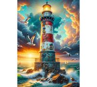 Puzzle 700 Piezas, Gaviotas del Faro Puzzles para Adultos,Rompecabezas de Adultos, Juguetes de Regalo Entretenimento Puzzle, Juego de Rompecabezas