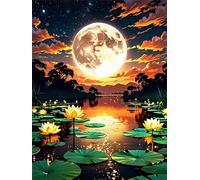 Puzzle 700 Piezas, Loto del Lago Moonlight Puzzles para Adultos,Rompecabezas de Adultos, Juguetes de Regalo Entretenimento Puzzle, Juego de Rompecabezas