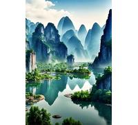 Puzzle 700 Piezas, Montañas Ríos Paisaje Puzzles para Adultos,Rompecabezas de Adultos, Juguetes de Regalo Entretenimento Puzzle, Juego de Rompecabezas