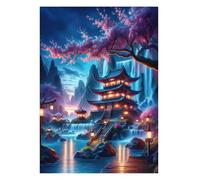 Puzzle 700 Piezas, Paisaje del Palacio de la Cascada Puzzles para Adultos,Rompecabezas de Adultos, Juguetes de Regalo Entretenimento Puzzle, Juego de Rompecabezas