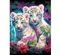 Puzzle 700 Piezas, Rompecabezas para Adultos, Puzzle 700 Piezas DIY, Juego de Habilidad para Toda la Familia, Puzzles para Decoración del Hogar (Tigres Blancos)
