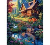 Puzzle 700 Piezas,Rompecabezas para Adultos,Rompecabezas Ganso de casa de Campo Frameless de para Adultos y niños Regalos Decorativos