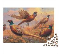 Puzzle 70x50cm/1000pcs Pour Adultes Faisans,pour Femmes Et Hommes,Planche En Bois,verrouillage De Précision Scène de Nature et de faune Sauvage