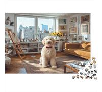 Puzzle 70x50cm/1000pcs Pour Adultes Vie Confortable Chambre,pour Femmes Et Hommes,Planche En Bois,verrouillage De Précision Animal de compagnie Urbain