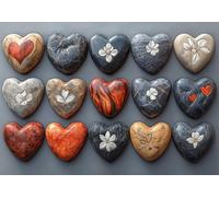 Puzzle 80 Pieces Pietra a Forma di Cuore Impossible Rompecabezas Juegos Casuales Puzzle de Madera para Adultos niños a Partir de 14, Cultivar la Paciencia y la concentración, Decoración del Hogar L-0