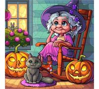 Puzzle 80 Piezas Adultos, Abuela Gata Animal Rompecabezas Adultos, Desarrolla la Concentraciòn Mentàl y la Logica, Puzzles 80 Piezas 28x28 cm