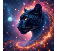 Puzzle 80 Piezas Adultos Leopardo Animal Cielo Estrellado 28x28 cm Rompecabezas Adultos Dificil Juego Educativo Puzzle Adulto 80 Piezas para Juguetes de Desafío Familiar, Decoración del Hogar