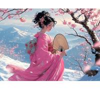 Puzzle 80 Piezas, Puzzles Adultos, Puzzle Japón Colorido Puzzles de Madera, Mujer Rompecabezas de Piso de Impresión de Alta Definición Multicolor, DIY Pasatiempo Creativo, Regalo, Diversión g-377