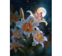 Puzzle 90 Piezas Adultos Mariposa Lirio, 25x20cm Rompecabezas 90 Piezas para Adultos, Pasatiempo Creativo, Diversión por Partida Doble, Juego de Habilidad para Toda La Familia