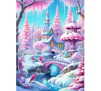 Puzzle 90 Piezas, Cabaña del árbol de Invierno Puzzles para Adultos,Rompecabezas de Adultos, Juguetes de Regalo Entretenimento Puzzle, Juego de Rompecabezas