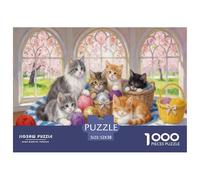 Puzzle A Few Gatitos De 1000 Piezas Animal Rompecabezas Hombres Y Mujeres De 1000 Piezas Juego Entretenimiento Creativo 52x38cm/1000pcs