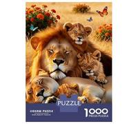 Puzzle A Lazy and Leisurely León Pack De 1000 Piezas Rompecabezas Adultos De 1000 Piezas Obra De Arte Entretenimiento Creativo 38x26cm/1000pcs