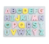 Puzzle Abecedario de Madera Montessori 3+ Años - Alfabeto para Niños | Puzzle Letras Madera | Abecedario Montessori Educativo con Letras Encajables y Colores Pastel | Juguete Didáctico