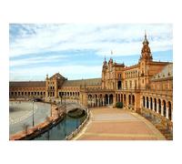 Puzzle Adulto 1000(38x26cm) piezas, Arquitectura Europea Española Puzzle de Palacio de Paisaje de Sevilla, Regalo de Juguete de Puzzle Juego de Juventud