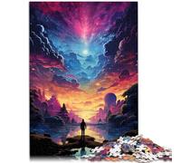 Puzzle adulto 1000 piezas Cielo mágico colorido Patrón Conjunto 26x38cm Mejorar el amor entre parejas Adecuado para adolescentes de 14 años y mayores