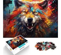 Puzzle adulto 1000 piezas diseño lobo gris montaje 50x70cm es ideal como regalo para toda la familia para adolescentes de 14 años y más