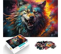 Puzzle adulto 1000 piezas lobo juego desafiante 50 x 70 cm. Ayuda al cerebro a entrenar juguetes adictivos y desarrollar la paciencia.