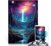 Puzzle adulto 1000 piezas Space Waterfall Precision Cut Jigsaw Puzzle es ideal como regalo para toda la familia de 19,7 pulgadas x 29,5 pulgadas para adolescentes de 14 años y mayores