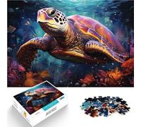 Puzzle adulto 1000 piezas tortuga animal rompecabezas cortado con precisión 14.96 pulgadas x 20.47 pulgadas Análisis y lógica para adolescentes Edad 14 Años y Más