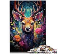 Puzzle adulto 2000 piezas Ciervo Pintura Color Juegos educativos para el hogar Juguetes de bricolaje Entrena tu cerebro y tus manos 27,56 pulgadas x 39,37 pulgadas para adolescente 14+