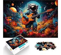 Puzzle adulto astronauta Playing Guitar 1000 Piece Jigsaw Puzzles 10.27 in x 14.96 in Cardboard Puzzles for Adults and Kids Age 14 Years Up Learning Educational Toy
