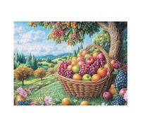 Puzzle Adulto Cesta de Frutas Huerto Otoño Cosecha Rural Salvaje Campo 500 Piezas De Calidad Cautivador Divertido Y Entretenido Ocio Familiar 500 PCS（52×38cm）