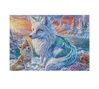 Puzzle Adulto Familia de Lobos y crías de dragón Fantasía Vida Silvestre 300 Piezas De Calidad Divertido Creativo Y Cautivador Hobby Y Entretenimiento 300 PCS（40x28cm）