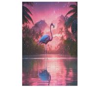 Puzzle adulto flamenco rosa 1000 piezas para niños de 12 años rompecabezas de madera rompecabezas (78×53cm)