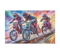 Puzzle Adulto Grupo de Pilotos de Motocross Montaña Aventura Salvaje 1000 Piezas De Calidad Divertido Cautivador Y Relajante Ocio Y Entretenimiento 1000 PCS（75x50cm）