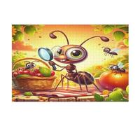 Puzzle adulto hormiga linda 1000 piezas para niños a partir de 12 años rompecabezas de madera rompecabezas (75×50cm)