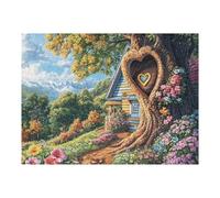 Puzzle Adulto Hueco de árbol en Forma de corazón Bosque Rural Campo Salvaje 500 Piezas De Calidad Creativo Divertido Y Entretenido Ocio En Casa 500 PCS（52×38cm）