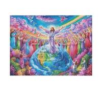 Puzzle Adulto Jesús Bendición del Mundo Religioso Fe Espiritual 500 Piezas De Calidad Cautivador Divertido Y Entretenido Ocio Familiar 500 PCS（52×38cm）