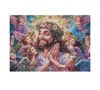 Puzzle Adulto Jesús Corona de Flores Religioso Fe Espiritual 300 Piezas De Calidad Divertido Cautivador Y Relajante Ocio Y Entretenimiento 300 PCS（40x28cm）