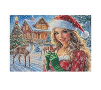 Puzzle Adulto Niña elfa Pino Bosque Naturaleza Salvaje Rural 300 Piezas De Calidad Cautivador Divertido Y Entretenido Ocio Familiar 300 PCS（40x28cm）