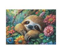 Puzzle Adulto Perezoso Bosque Florido Vida Silvestre Naturaleza Salvaje Rural Bonito Sereno 300 Piezas De Calidad Divertido Cautivador Y Relajante Ocio Y Entretenimiento 300 PCS（40x28cm）