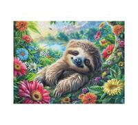 Puzzle Adulto Perezoso Bosque Florido Vida Silvestre Naturaleza Salvaje Rural Bonito Sereno 500 Piezas De Calidad Divertido Creativo Y Entretenido Pasatiempos Y Hobby 500 PCS（52×38cm）