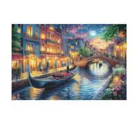 Puzzle Adulto Venecia Canal Puente Rural Campo Naturaleza Salvaje Bonita 1000 Piezas De Calidad Cautivador Divertido Y Entretenido Ocio Familiar 1000 PCS（75x50cm）