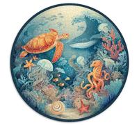 Puzzle Adultos 1000 Piezas Exploración Submarina Desafío Creativo con Naufragios, Peces Tropicales Y Corales. Piezas Interbloqueantes Y Diseño Artístico Mejorar La Concentración.
